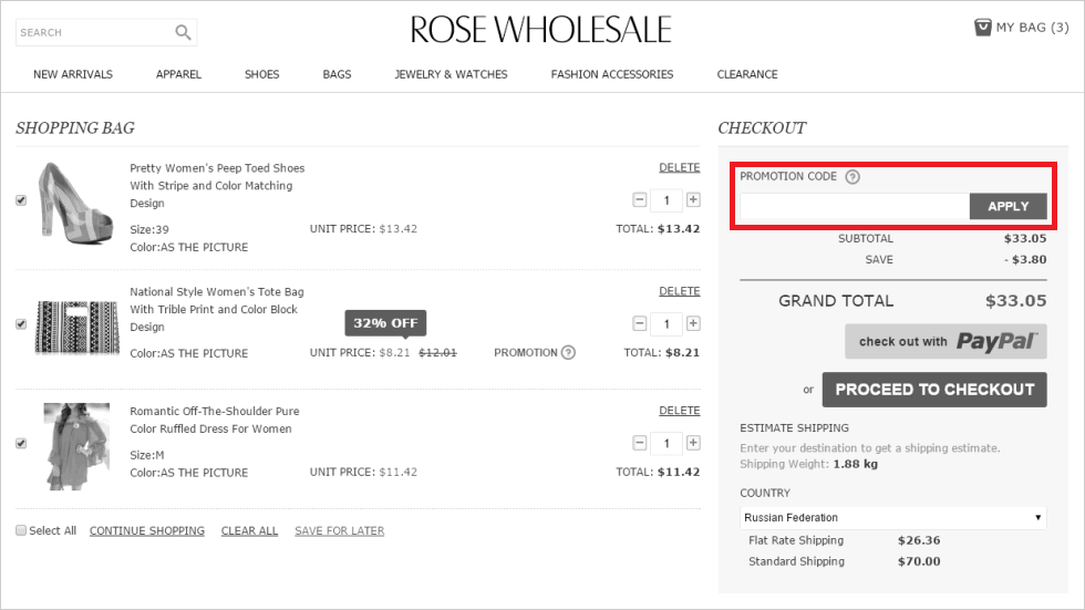 rosewholesale-com promokod